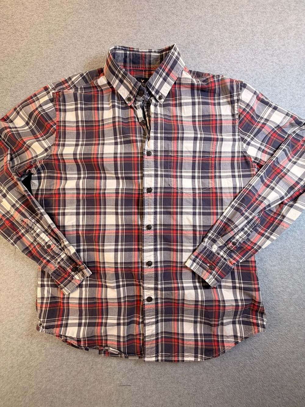 American Eagle Seriously Soft Plaid Shirt Size M Classic Fit